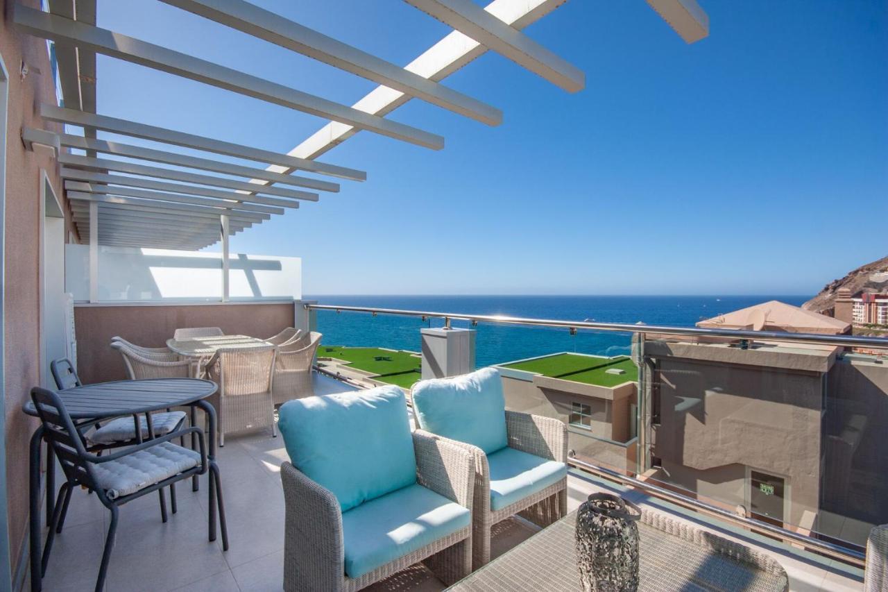 Luxury Penthouse, Panoramic Sea View Apartment Mogan Luaran gambar
